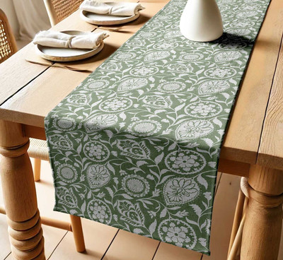 Vargottam Green 152 cm Table Runner(Cotton)
