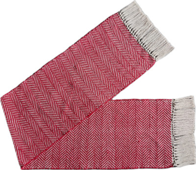 North Field Red, White 182 cm Reversible Table Runner(Cotton)
