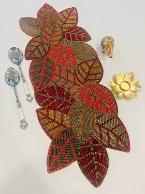 MFU-MADE FOR YOU Red, Gold 91.44 cm Table Runner(Polyester)