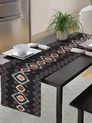 Alina decor Black 152 cm Table Runner(Polyester)