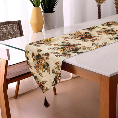 KUBER INDUSTRIES Brown 188 cm Table Runner(Cotton)