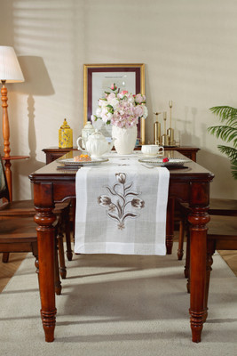MONKDECOR Brown 177.8 cm Table Runner(Linen)