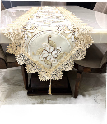 MONKDECOR Multicolor, White 178 cm Table Runner(Polyester)