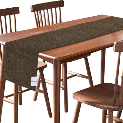 HOMESTIC Black 182 cm Table Runner(Cotton)