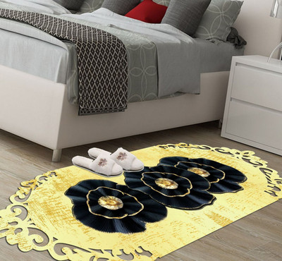 LkRunner Gold 55 cm Reversible Table Runner(Polyester)