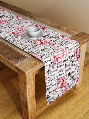 Alina decor Pink 125 cm Table Runner(Polyester)