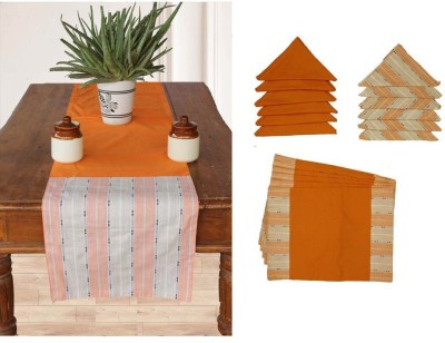Dekor World Orange 180 cm Table Runner(Cotton)