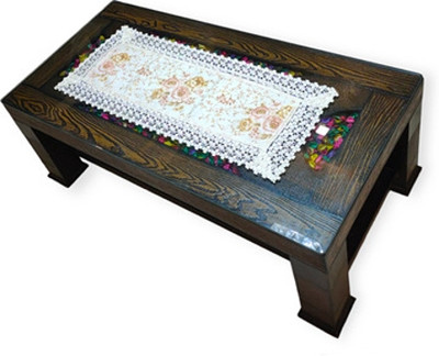 MONKDECOR White, Peach 84 cm Table Runner(Cotton)