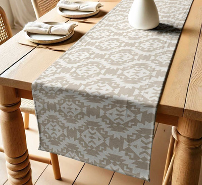 Vargottam Beige 152 cm Table Runner(Cotton)