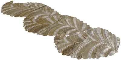 HOMESTIC Gold 92 cm Table Runner(Cotton)