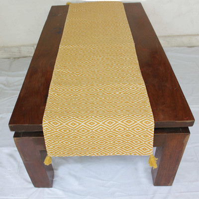 Dekor World Yellow 180 cm Table Runner(Cotton)