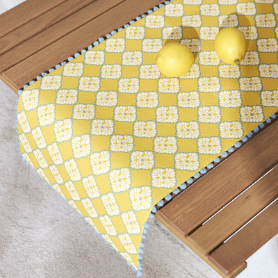 chumbak Yellow 33 cm Table Runner(Cotton)