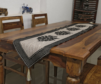 Sunrise Black 182.88 cm Table Runner(Jacquard)