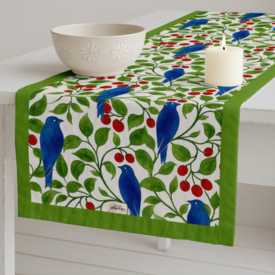 Vargottam Green 152 cm Table Runner(Cotton)