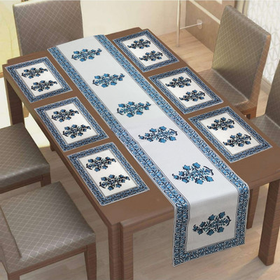 Groki Blue 72 cm Table Runner(Cotton)