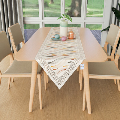 HOMESTIC Yellow 190 cm Reversible Table Runner(PVC)