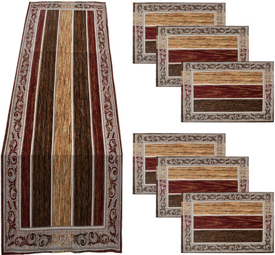 KUBER INDUSTRIES Maroon 92 cm Table Runner(Polyester)