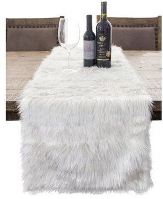 PICKKART White 150 cm Table Runner(Polyester)