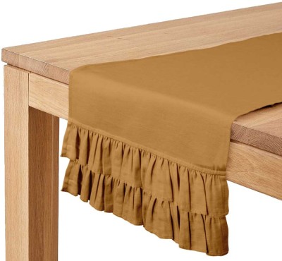 Vargottam Brown 35.56 cm Table Runner(Cotton)