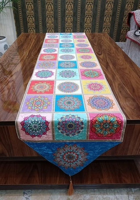 MONKDECOR Multicolor 177 cm Table Runner(Silk)