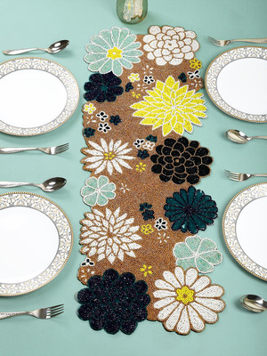 Aaditya Exports Multicolor 91.44 cm Table Runner(Polyester)