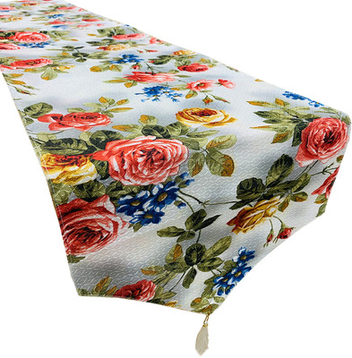 KUBER INDUSTRIES Red 186 cm Table Runner(Cotton)