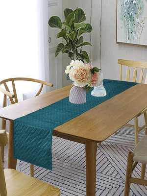 RUSTIC LINEN Dark Green 183 cm Reversible Table Runner(Velvet)