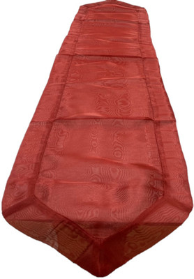 SILVER CRESCENT Maroon 135 cm Reversible Table Runner(Synthetic)