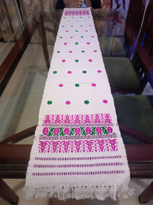 Mohura Handloom Multicolor 150 cm Table Runner(Cotton)
