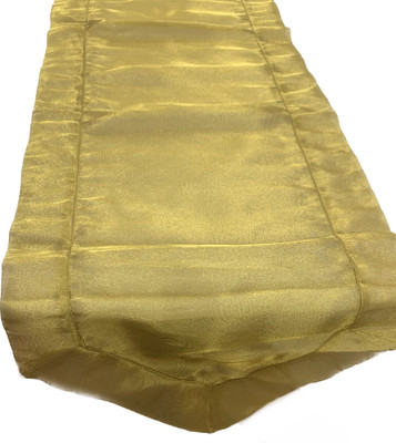 SILVER CRESCENT Gold 135 cm Reversible Table Runner(Synthetic)