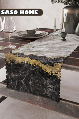EASETENSIL Black 152 cm Table Runner(Polyester)