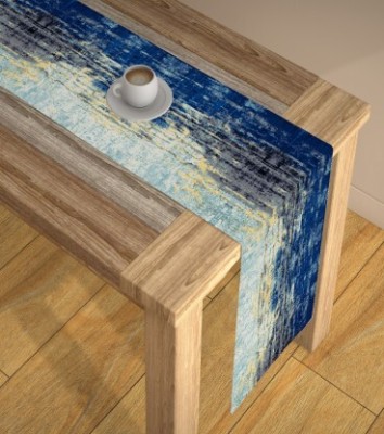 ANSH Blue 59 cm Table Runner(Cotton)