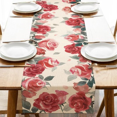 AAZEEM Multicolor 180 cm Table Runner(Velvet)