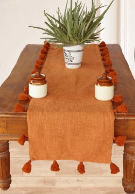 Dekor World Orange 120 cm Table Runner(Cotton)
