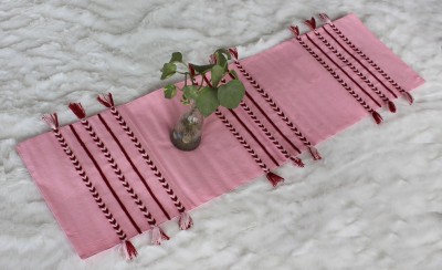 Dekor World Pink 240 cm Table Runner(Cotton)