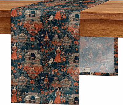 Vargottam Blue 152 cm Table Runner(Cotton)