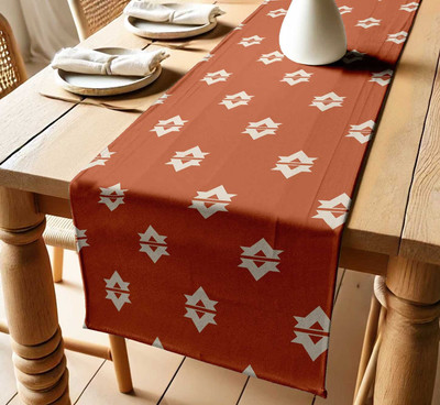 Vargottam Brown 152 cm Table Runner(Cotton)