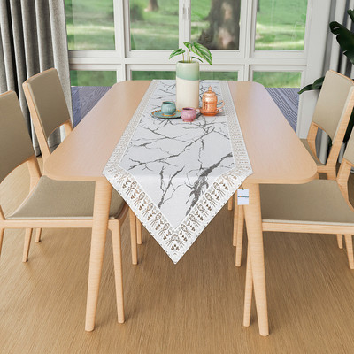 HOMESTIC Grey 190 cm Reversible Table Runner(PVC)