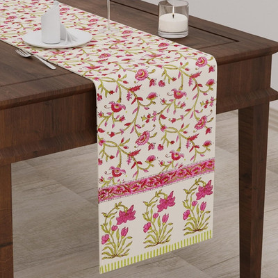 Blocks Of India Multicolor 182 cm Table Runner(Canvas)