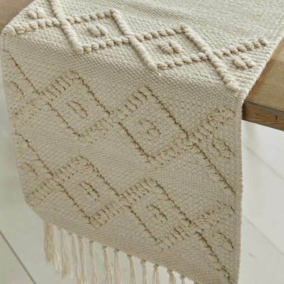 Waco creation White 180 cm Table Runner(Cotton)