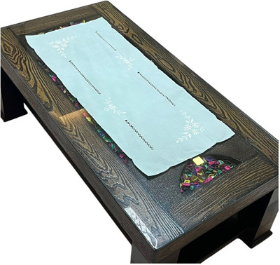 MONKDECOR Light Green 84 cm Table Runner(Linen)