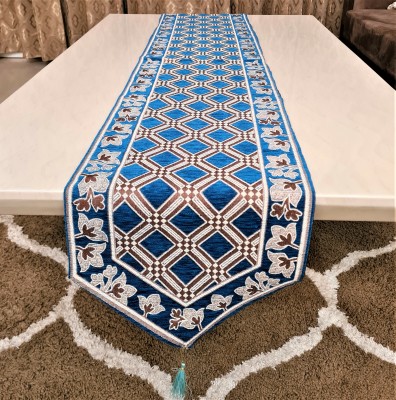 Groki Blue 182 cm Table Runner(Cotton)