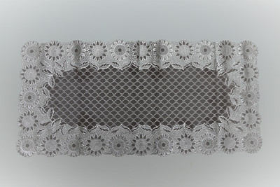 SHRI MAHAVIR IMPEX Brown 80 cm Table Runner(PVC)