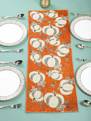 Aaditya Exports Orange 91.44 cm Table Runner(Polyester)