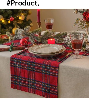 The Purple Tree Red 182 cm Reversible Table Runner(Cotton)