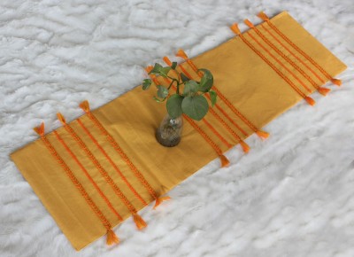 Dekor World Yellow 120 cm Table Runner(Cotton)