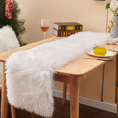 Catchyx Cart White 150 cm Table Runner(Wool)