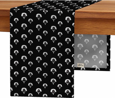 Vargottam Black 152 cm Table Runner(Cotton)