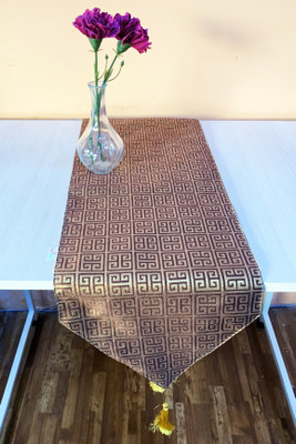 VIREO Brown 178 cm Table Runner(Jacquard)