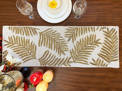 MFU-MADE FOR YOU Gold 91.44 cm Table Runner(Polyester)
